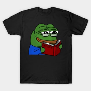 Pepe REEEEEE-ading a book T-Shirt